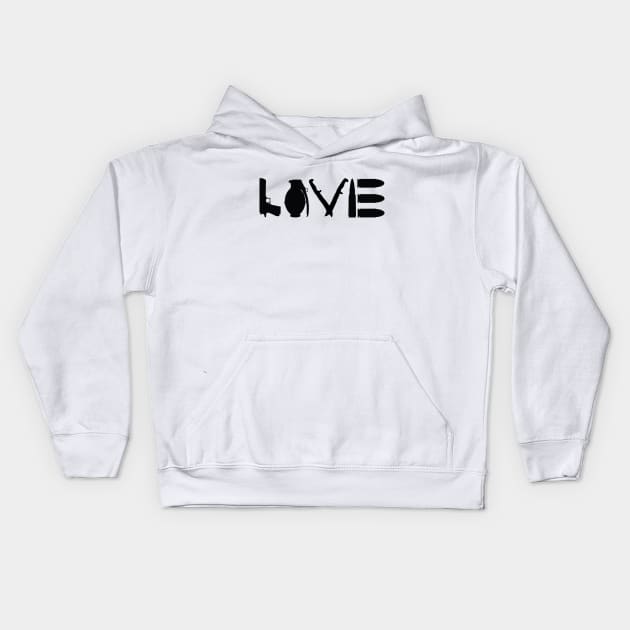 Gun love Kids Hoodie by colorbyte